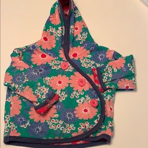 Amazing floral kimono style hooded sweatshirt.